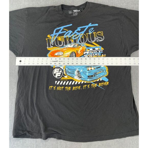 Fast and Furious Graphic Tee Mens 3XL Black Street Racing Movie Car Shirt Y2K - Picture 4 of 7